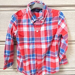 Red blue plaid shirt